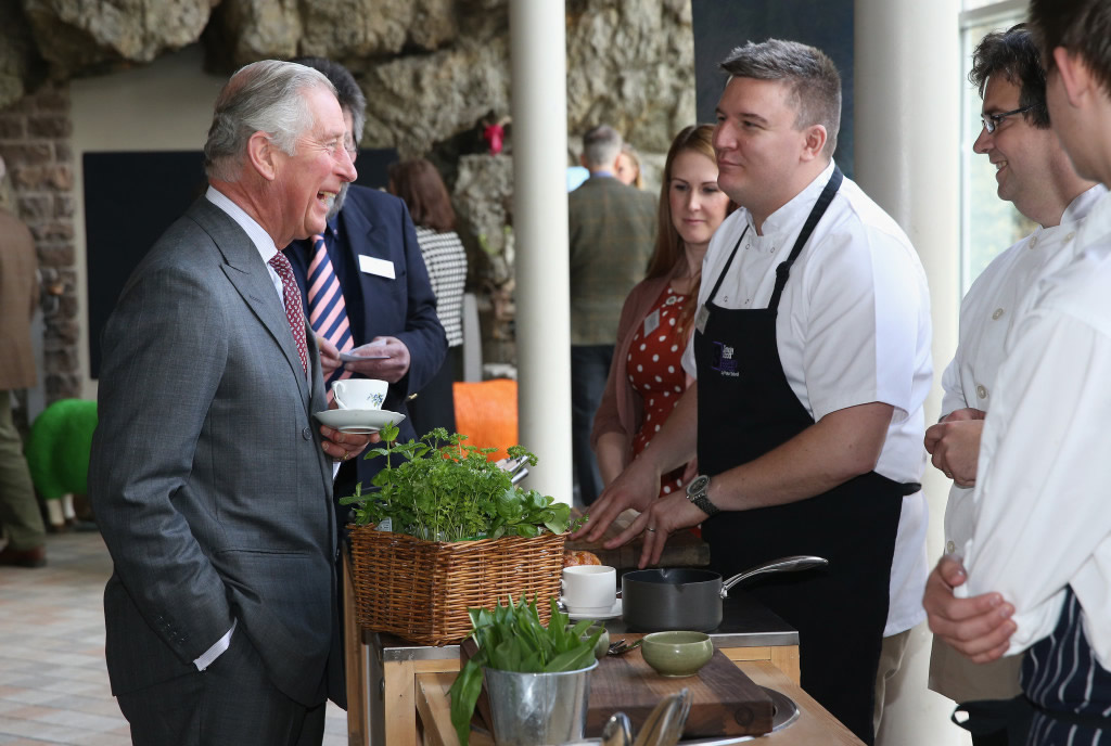 The Prince of Wales at the Herdwick sheep and wool products exhibition